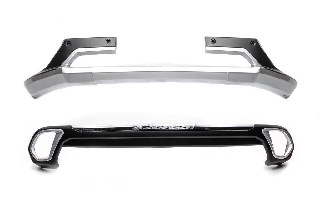 Передняя и задняя накладки Cixtai для Mitsubishi Outlander 2012-2021 гг. abs-пластик