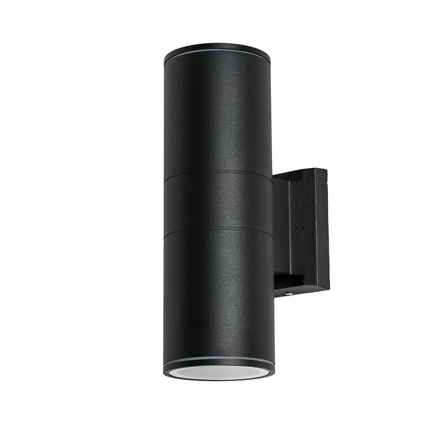 Світильник фасадний 923L607-2 з алюмінієвим корпусом під дві лампи Чорний