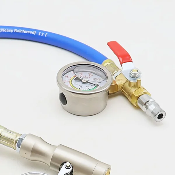 Шланг підкачування коліс з манометром для точного вимірювання та регулювання оптимального тиску (J00169) - фото 2 Шланг підкачування коліс з манометром для точного вимірювання та регулювання оптимального тиску (J00169) - фото 2