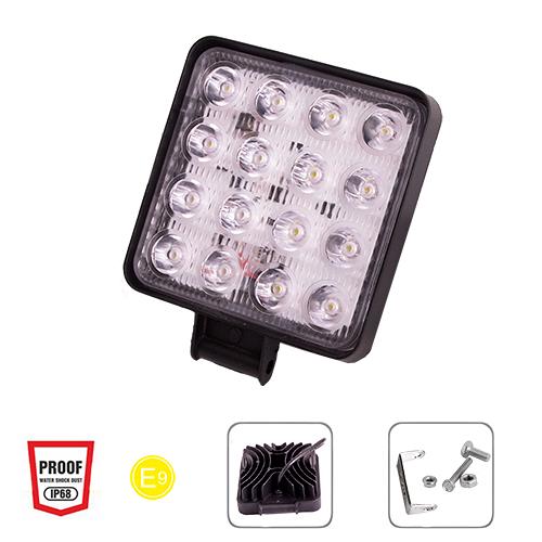 Фара рабочего света WLP-48S1F5 FLOOD 16 Led 108х108х50 мм (WLP-48S1F5) - фото 2