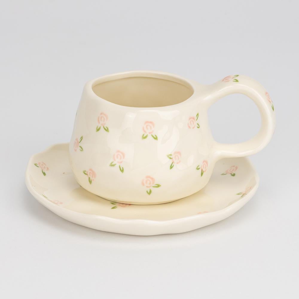 Чашка с блюдцем Нежное цветение Modern 300 мл