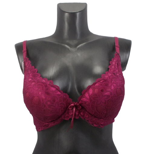 Бюстгальтер push-up без косточек Biweier 71090 75В Бордовый (1555595424)