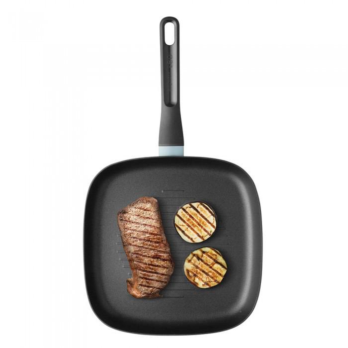 Сковородка-гриль с антипригарным покрытием BergHOFF Leo Slate 26х26 см (3950320) - фото 2 Сковородка-гриль с антипригарным покрытием BergHOFF Leo Slate 26х26 см (3950320) - фото 2