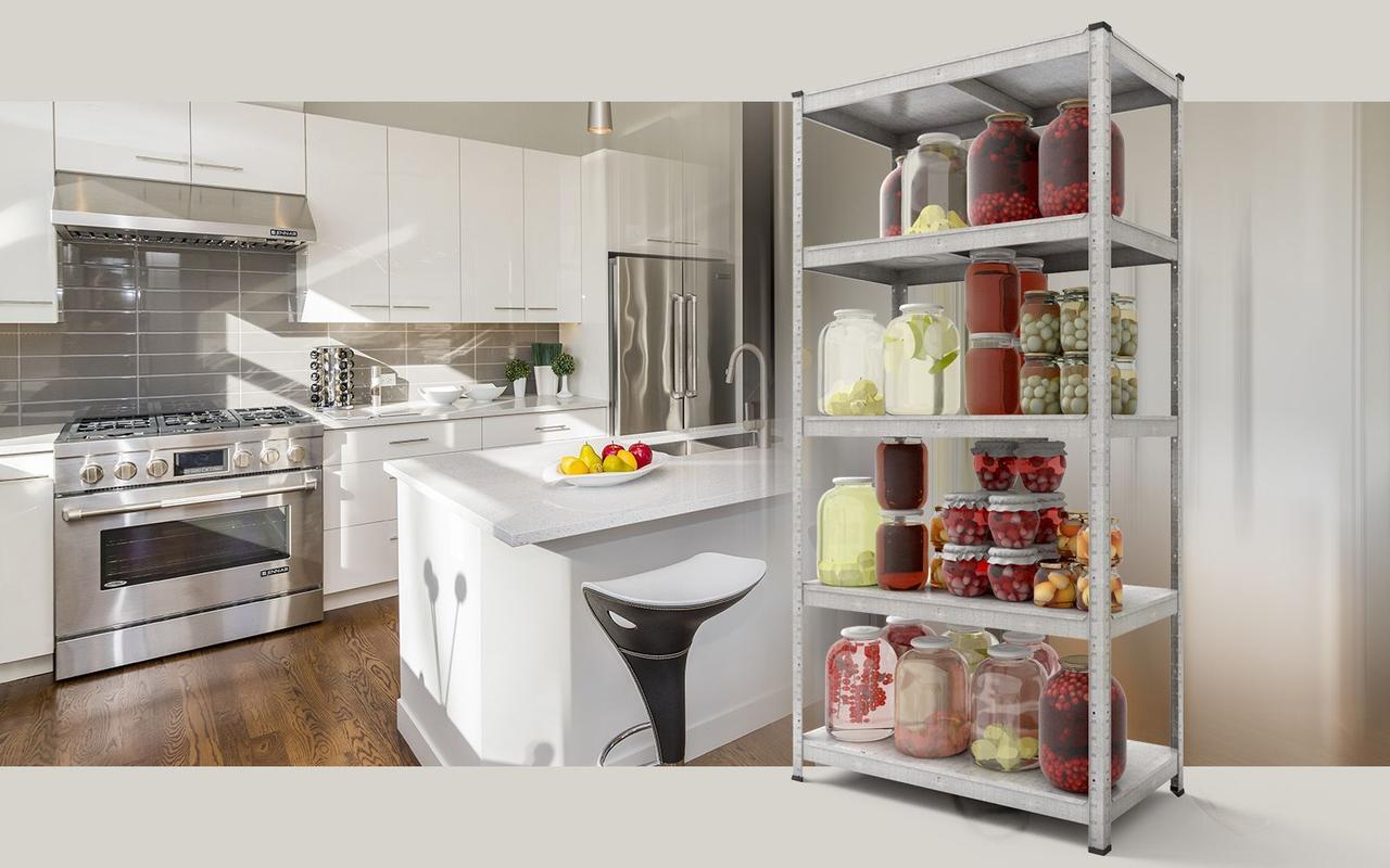 Стелаж Меткас Бюджет ОС 150 кг/полицю 5 полиць сталь оцинкований металевий 1800x1200x400 мм (2511852295) - фото 3 Стелаж Меткас Бюджет ОС 150 кг/полицю 5 полиць сталь оцинкований металевий 1800x1200x400 мм (2511852295) - фото 3