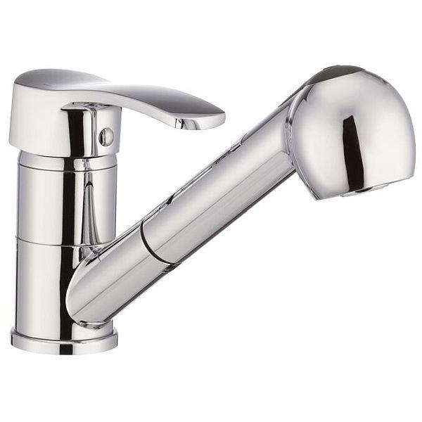 Смеситель для кухни Haiba Focus 014 с выдвижной лейкой (HB0129)