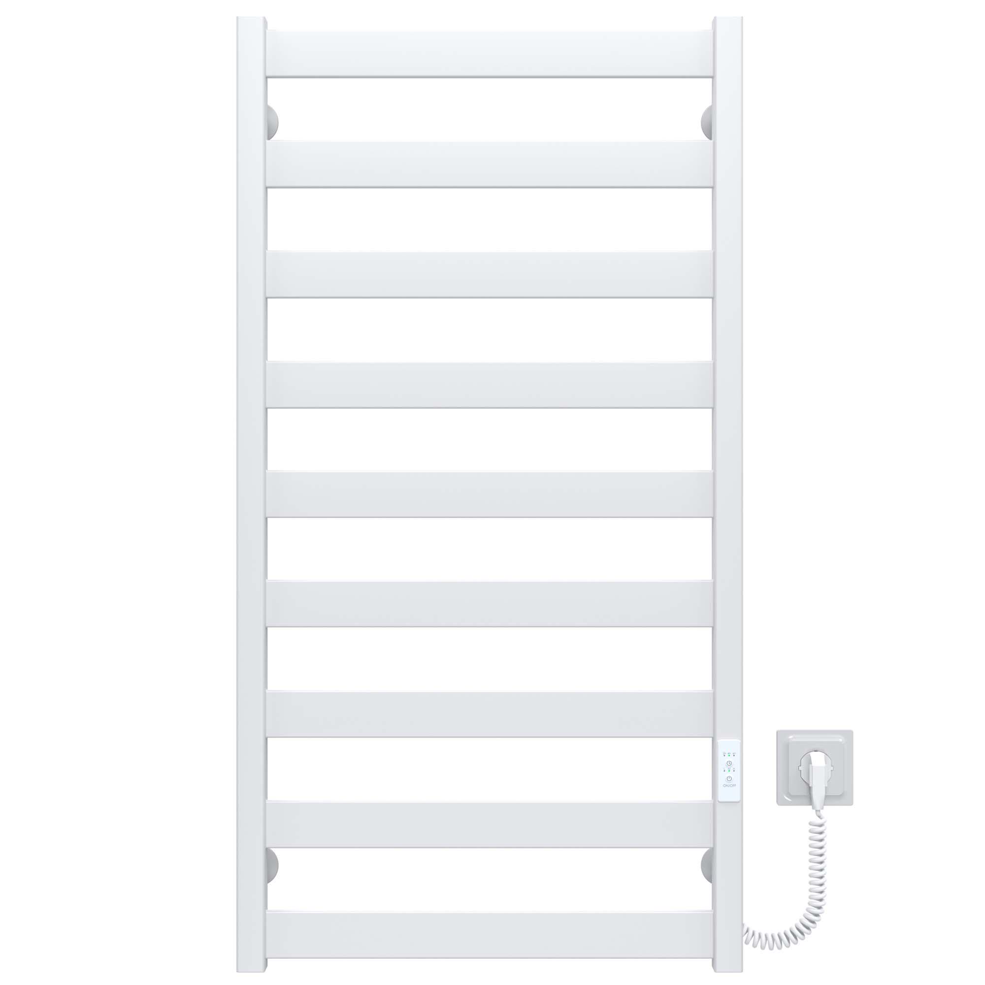Полотенцесушитель электрический Deffi Silvia П9 WD04 правое подключение нержавеющая сталь 500х1000 E мм Белый (A.SV.100.50.9.E.W.R.4)