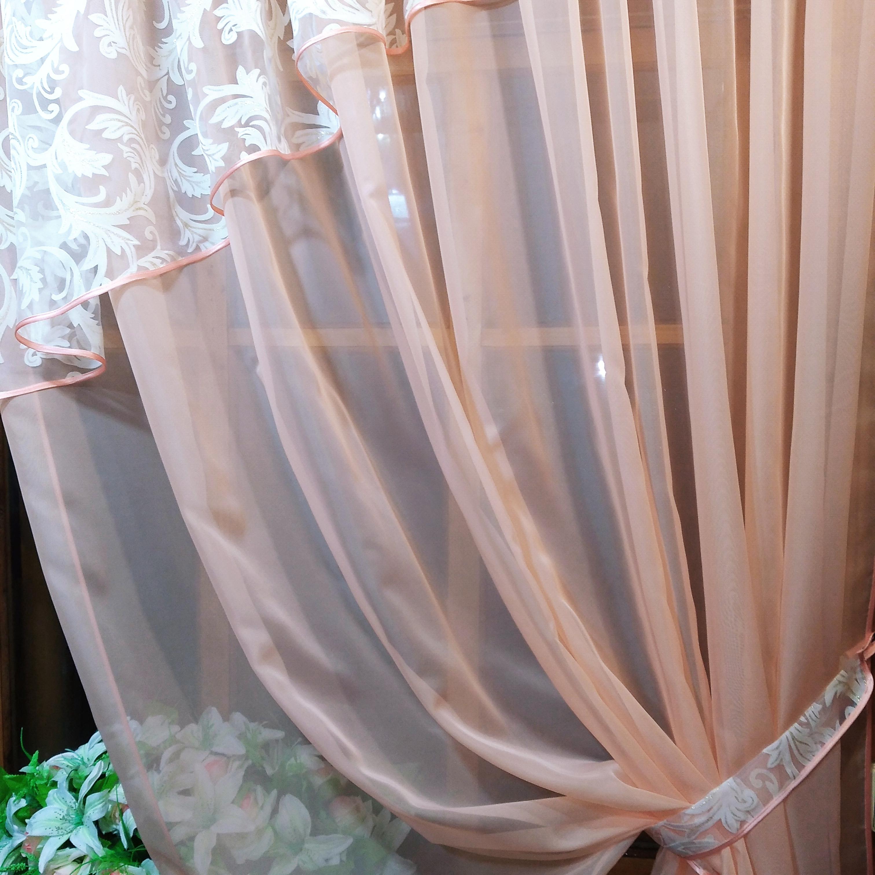 Шторы Анжелика правая Персиковый (1098233033) - фото 3