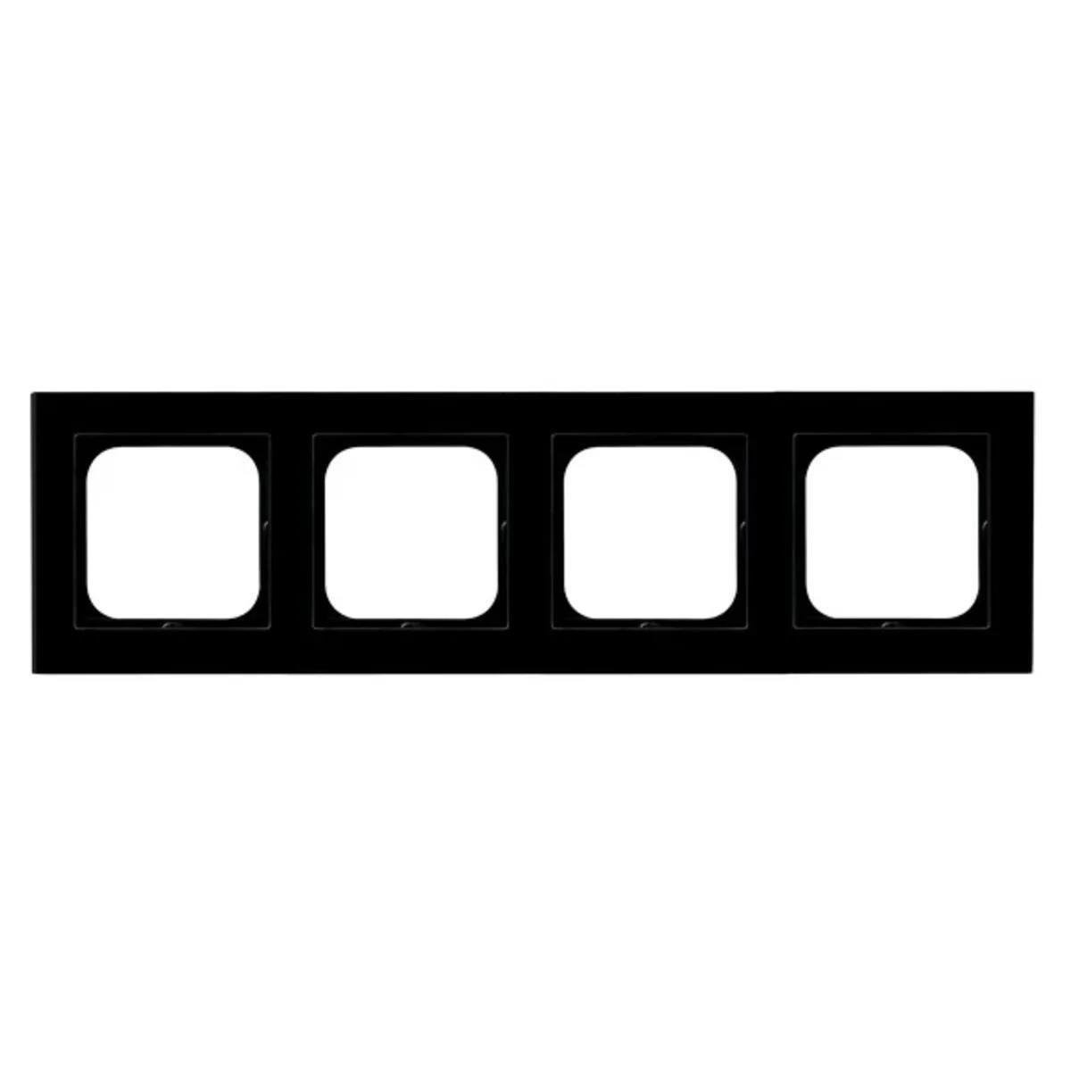 Рамка четверная Ospel Sonata горизонтальная стекло Черный (29177133) Рамка четверная Ospel Sonata горизонтальная стекло Черный (29177133)