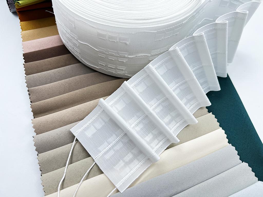 Равномерная тесьма 8 см 1/1,8 Белый