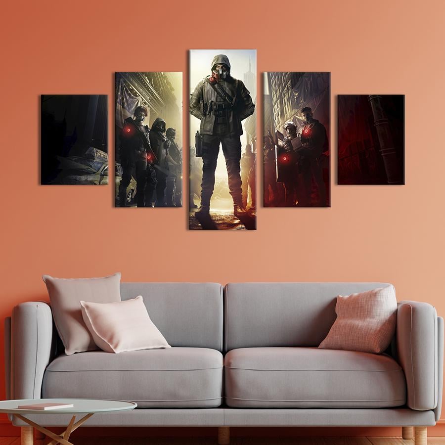 Картина на холсте Персонажи игры Tom Clancy's The Division 187x94 см (1522-52)