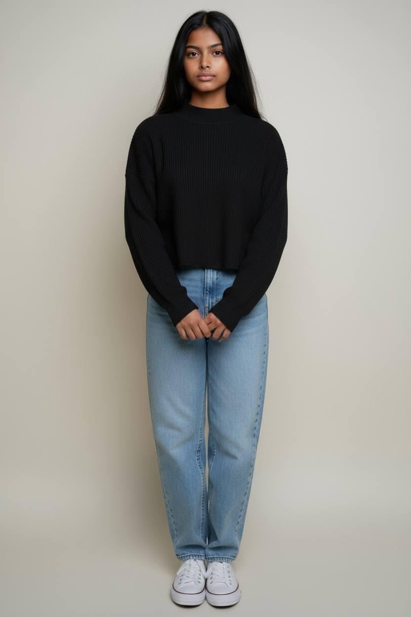 Лонгслив в рубчик To Be Too М 140-146 см Черный