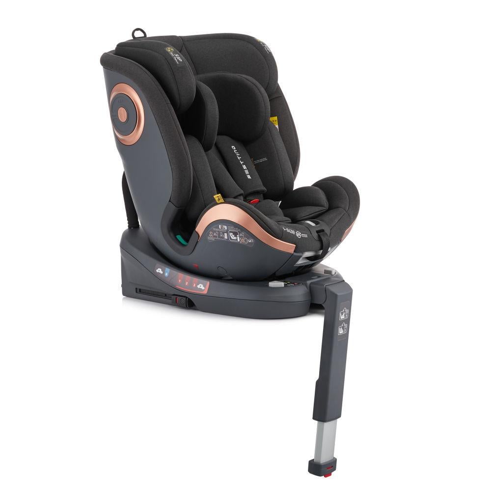 Автокресло детское Sesttino Extender i-Size с ISOFIX/поворотом 360°/стабилизирующей ножкой/5-точечный 0–36 кг 40–150 см Black (36163065)