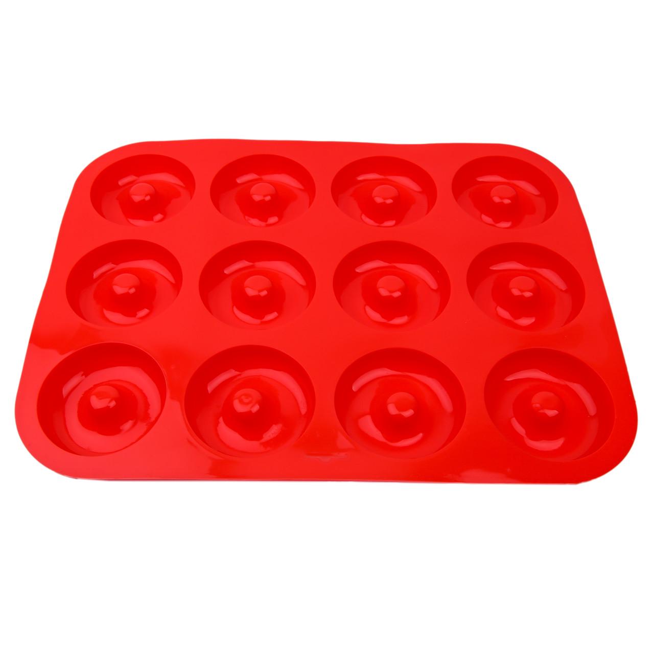 Форма силіконова для випікання Пончик 32,5х25 см 12 шт. Червоний (2356744483) - фото 5 Форма силіконова для випікання Пончик 32,5х25 см 12 шт. Червоний (2356744483) - фото 5