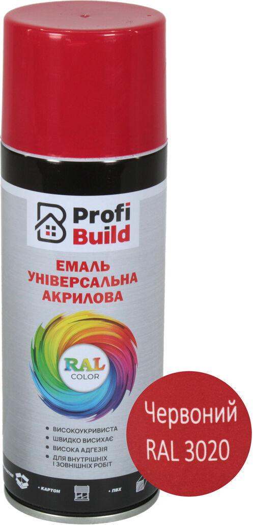 Аэрозольная краска Profi Build RAL 3020 400 мл Светло-красный (0102329) Аэрозольная краска Profi Build RAL 3020 400 мл Светло-красный (0102329)