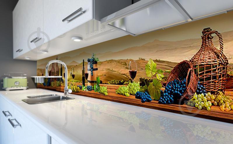 Наклейка виниловая кухонный фартук Zatarga  "Виноградная долина" 600х3000 мм (Z181335/2)
