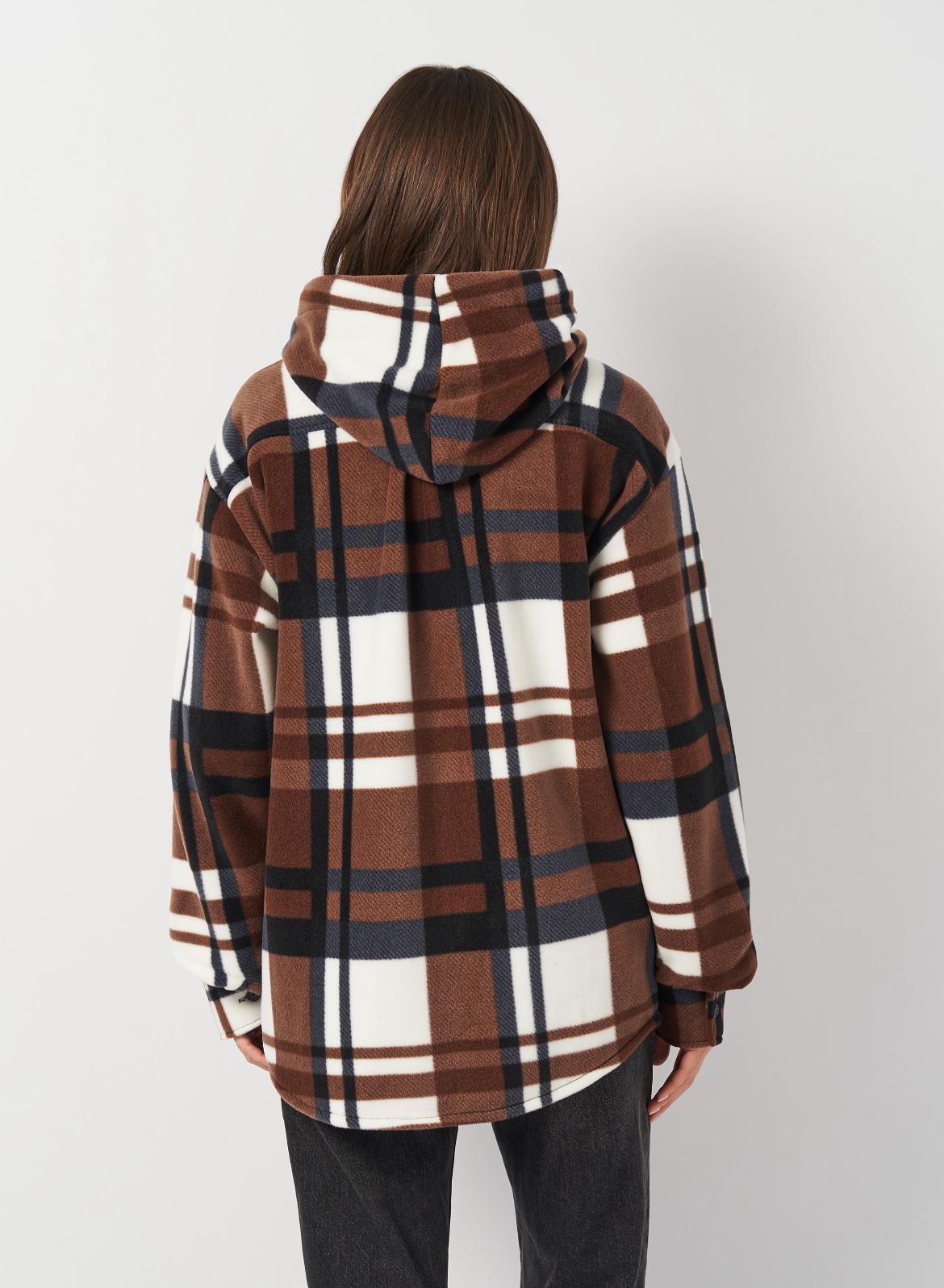 Рубашка женская Рони оверсайз утепленная р. 50 Коричневый (2288072864) - фото 3 Рубашка женская Рони оверсайз утепленная р. 50 Коричневый (2288072864) - фото 3