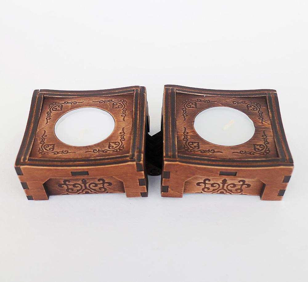 Підсвічник Гранд Презент 82 7,5х7,5 см Горіховий (23314) - фото 4 Підсвічник Гранд Презент 82 7,5х7,5 см Горіховий (23314) - фото 4