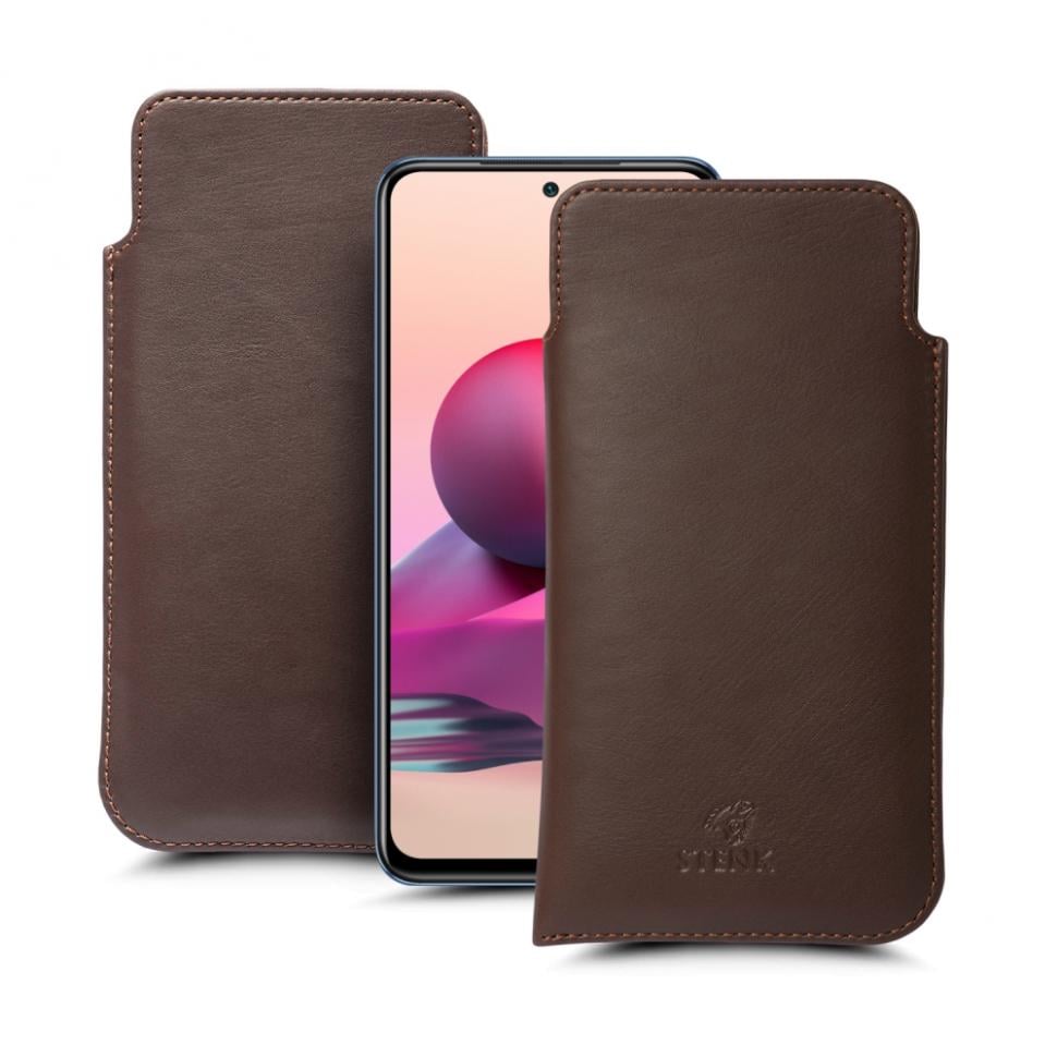 Футляр Stenk Elegance для Xiaomi Redmi Note 10S Коричневый (69698)