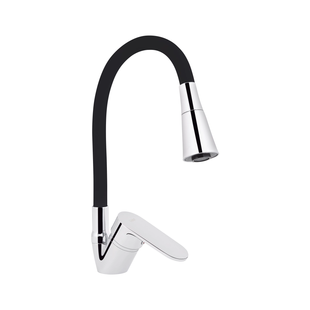 Смеситель для кухни Lidz Tani 008F3 k40 с гибким изливом Хром/Черный (SD00045588)