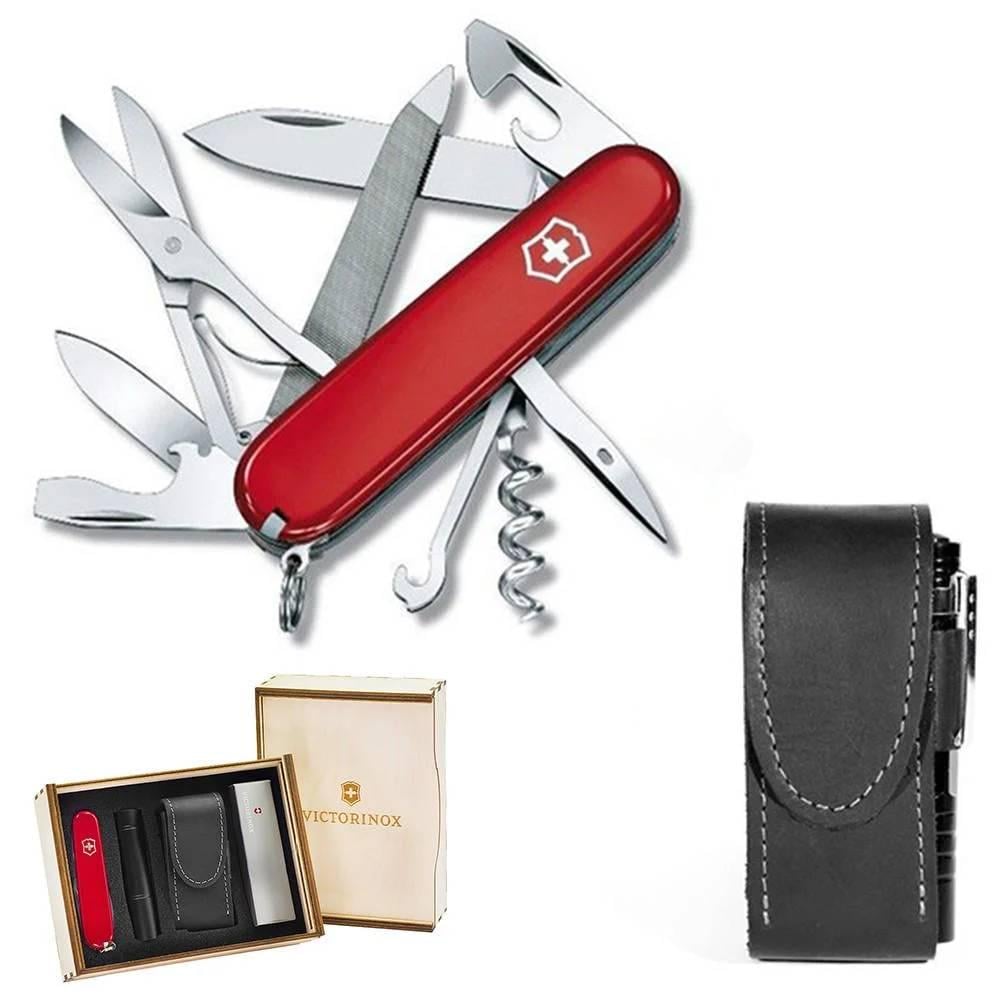 Комплект нож швейцарский Victorinox Mountaineer 1.3743/чехол с фонариком