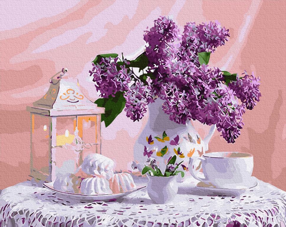 Картина по номерам Brushme Сиреневое чаепитие (GX30788 40х50 см)
