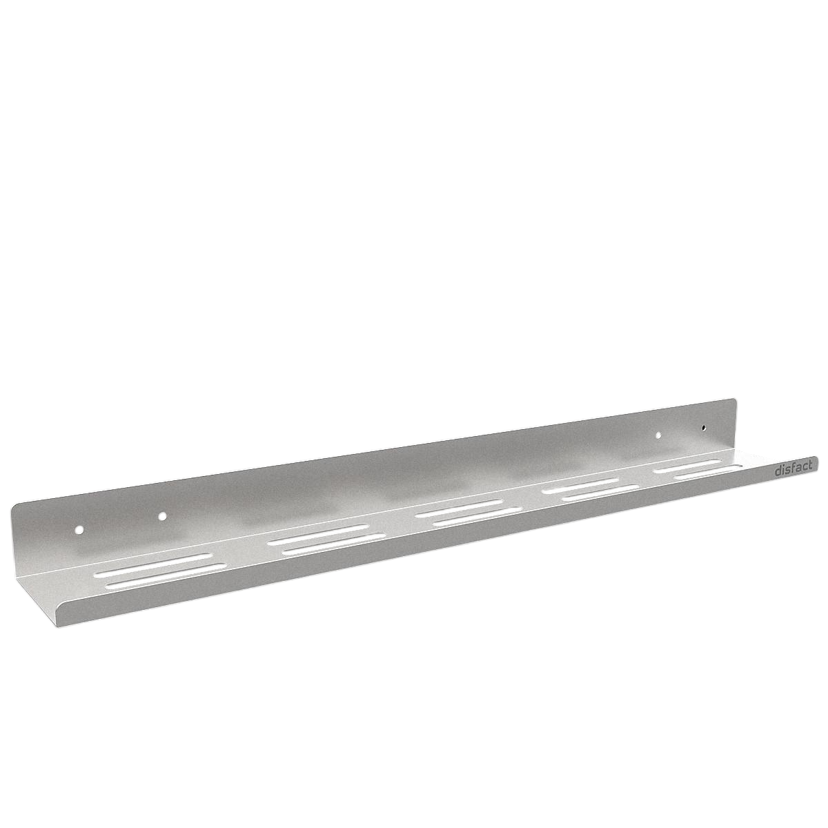 Поличка для ванной кімнати Disfact HL-65 L-форми довга пряма відкрита з товстої нержавіючої сталі 65 см Сріблястий матовий (3328)
