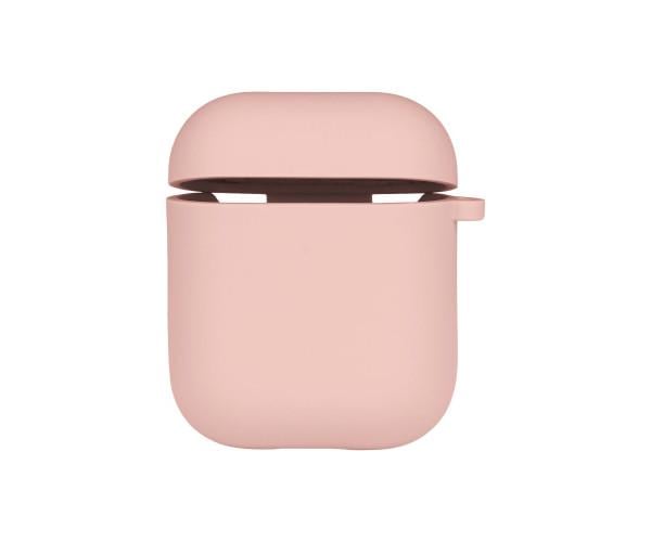 Чохол-футляр Silicone Case з мікрофіброю для Airpods 1/2 Pink - фото 1