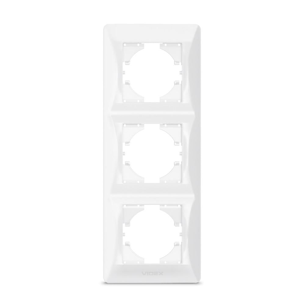 Рамка Videx BINERA 3-постовая вертикальная Белый (12582)