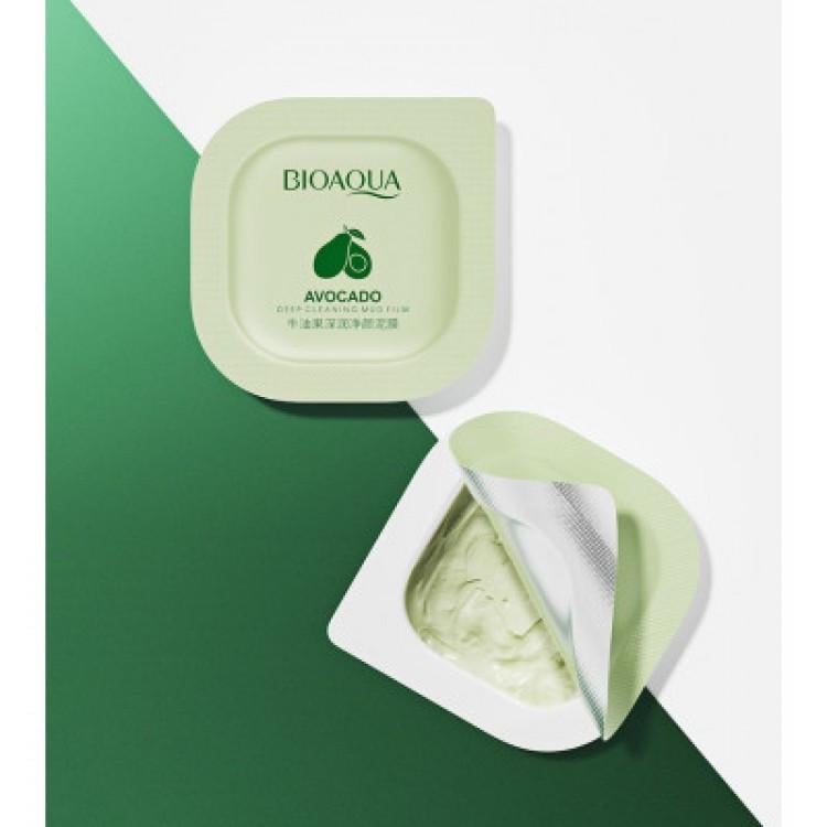 Набір масок очищувальних Bioaqua Avocado Deep Cleansing Mud Film для обличчя з екстрактом авокадо 7,5 г 8 шт. - фото 4