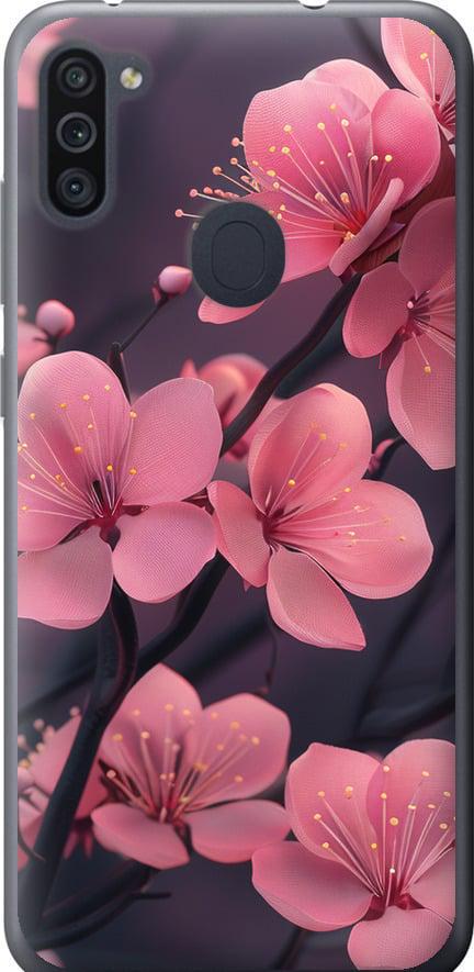 Чехол на Samsung Galaxy A11 A115F Пурпурная сакура (6075t-2012-42517)