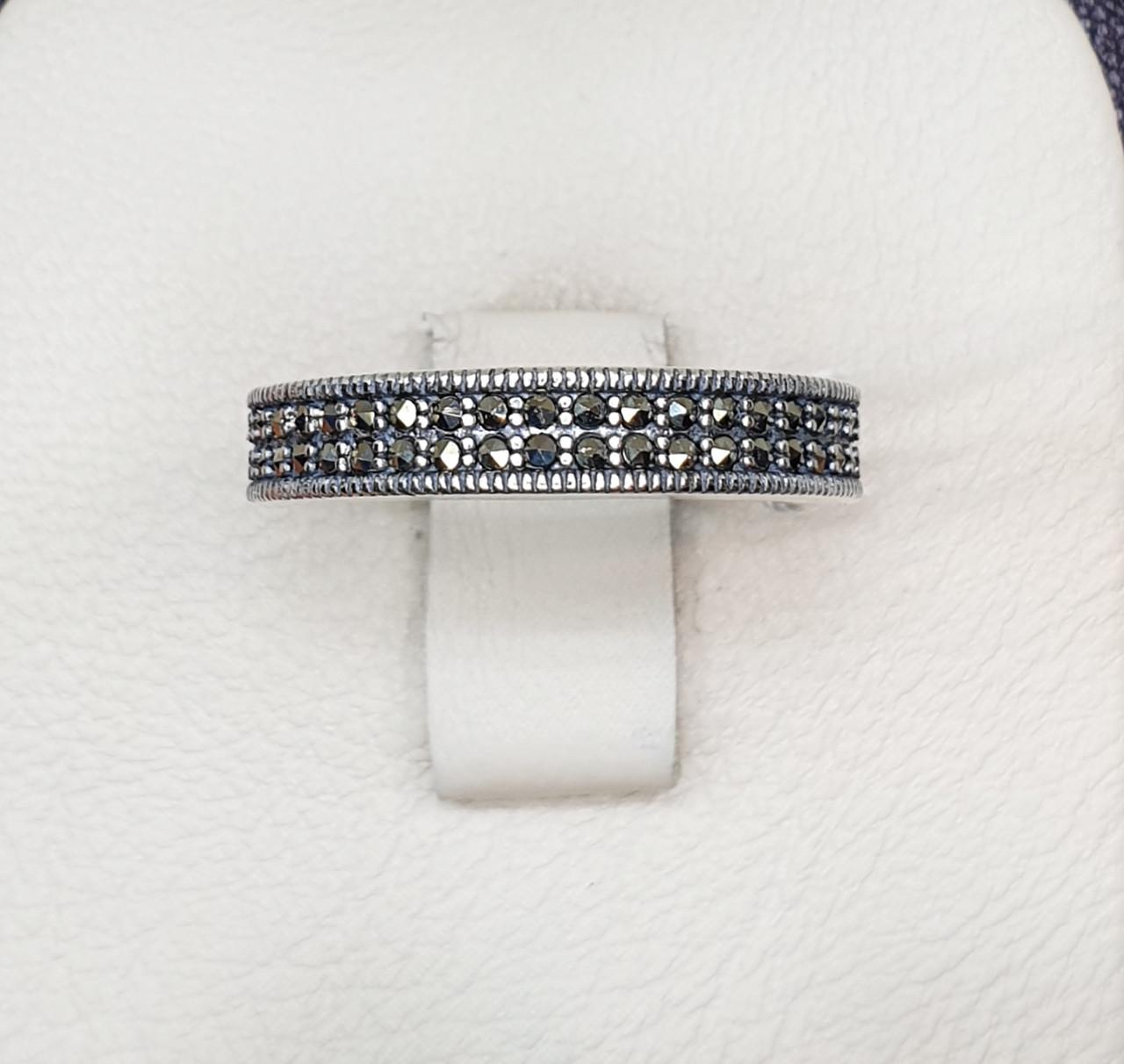 Кольцо серебряное с марказитом р. 18 3,2 г (1492368989)