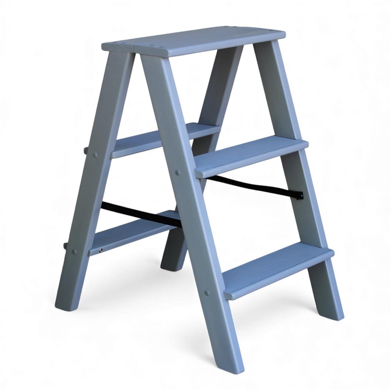 Табурет-лестница деревянный Студія Дерева Вільха Вестерн бытовой двухсторонний 3 ступеньки Серый (31002870) - фото 3 Табурет-лестница деревянный Студія Дерева Вільха Вестерн бытовой двухсторонний 3 ступеньки Серый (31002870) - фото 3