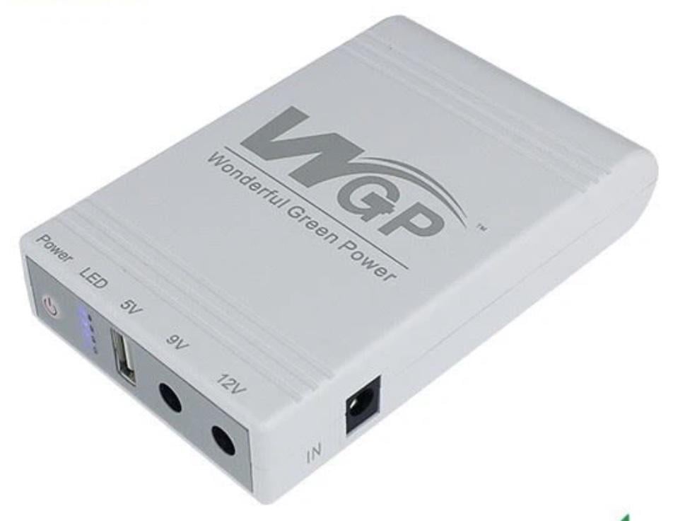 Джерело безперебійного живлення WGP Mini DC UPS WGP103 5-12 V 32,56 Wh/8800 mAh White (11049)