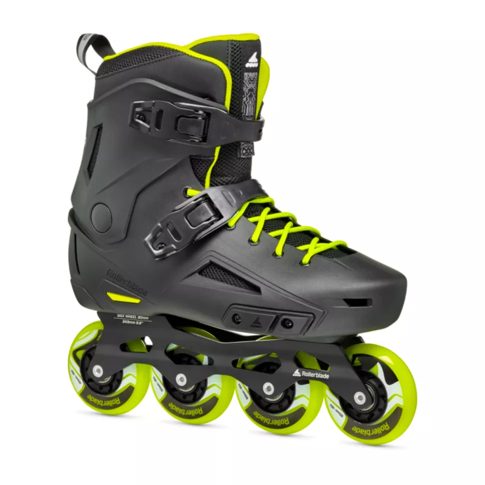 Ролики фрискейт Rollerblade LIGHTNING р. 45,5-46 Black/Lime (24430231)