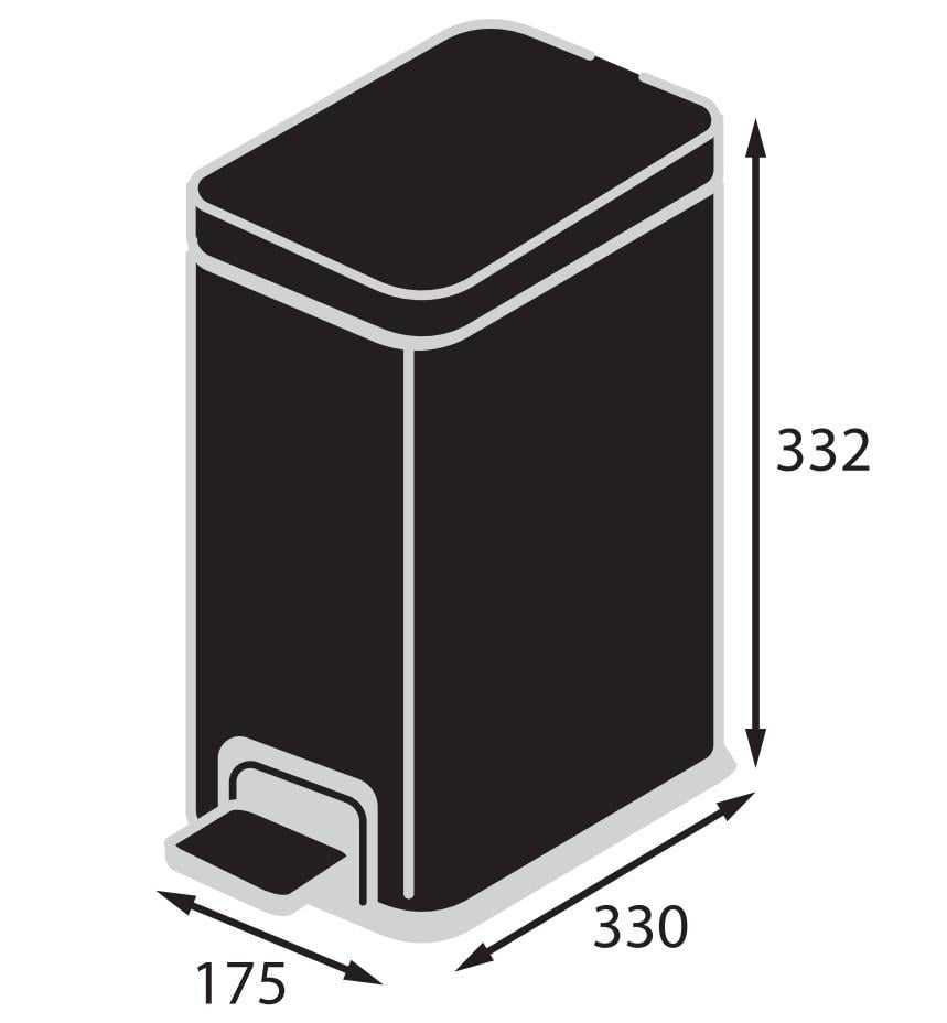 Ведро для мусора прямоугольное KOER TC-010108-05 с плавным закрыванием 8 л Черный (KR5593) - фото 2 Ведро для мусора прямоугольное KOER TC-010108-05 с плавным закрыванием 8 л Черный (KR5593) - фото 2