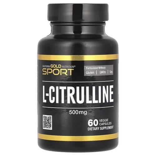 Цитрулин California Gold Nutrition L-Citrulline 500 мг 60 капс. (CGN-01129)