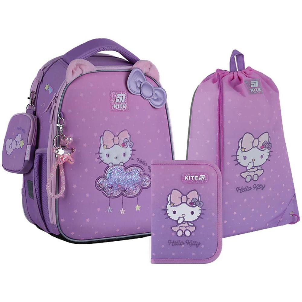 Шкільний набір KITE Hello Kitty рюкзак/пенал/сумка для взуття (SET_HK25-555S)