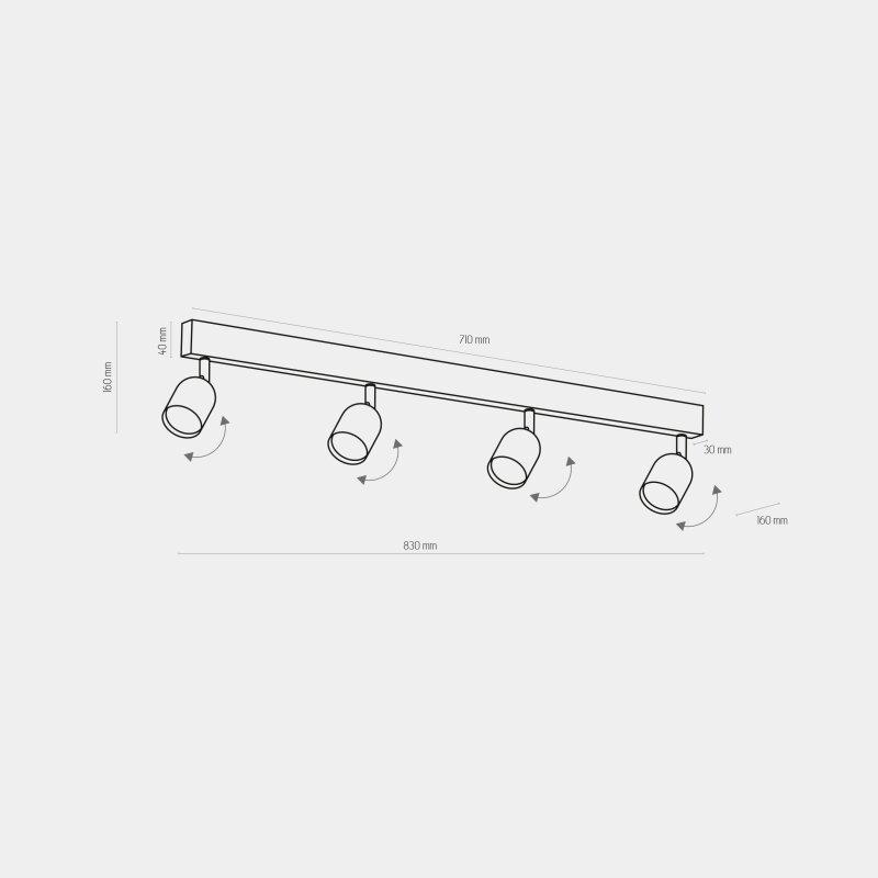 Спот TK-Lighting Top 4-line WH 1024 - фото 2