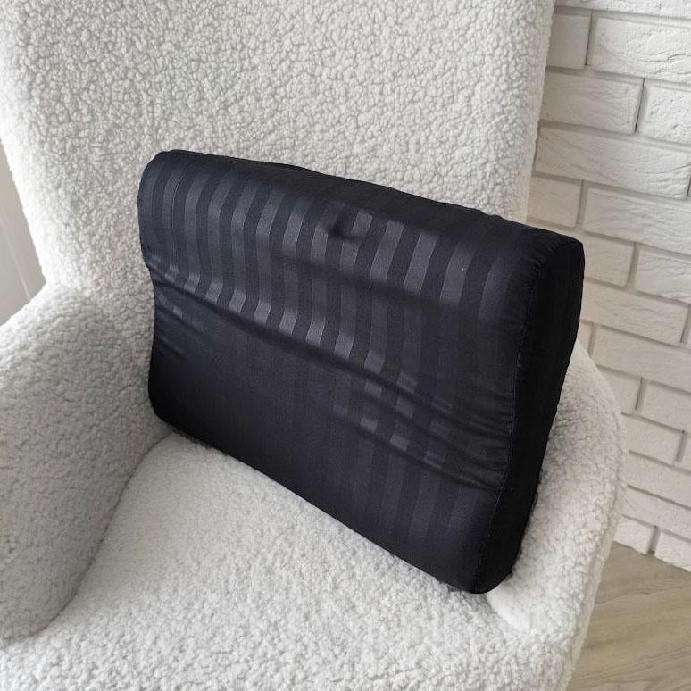 Наволочка для ортопедичної подушки МІ0027 37х57х12/9 см Чорний (160863) - фото 5 Наволочка для ортопедичної подушки МІ0027 37х57х12/9 см Чорний (160863) - фото 5