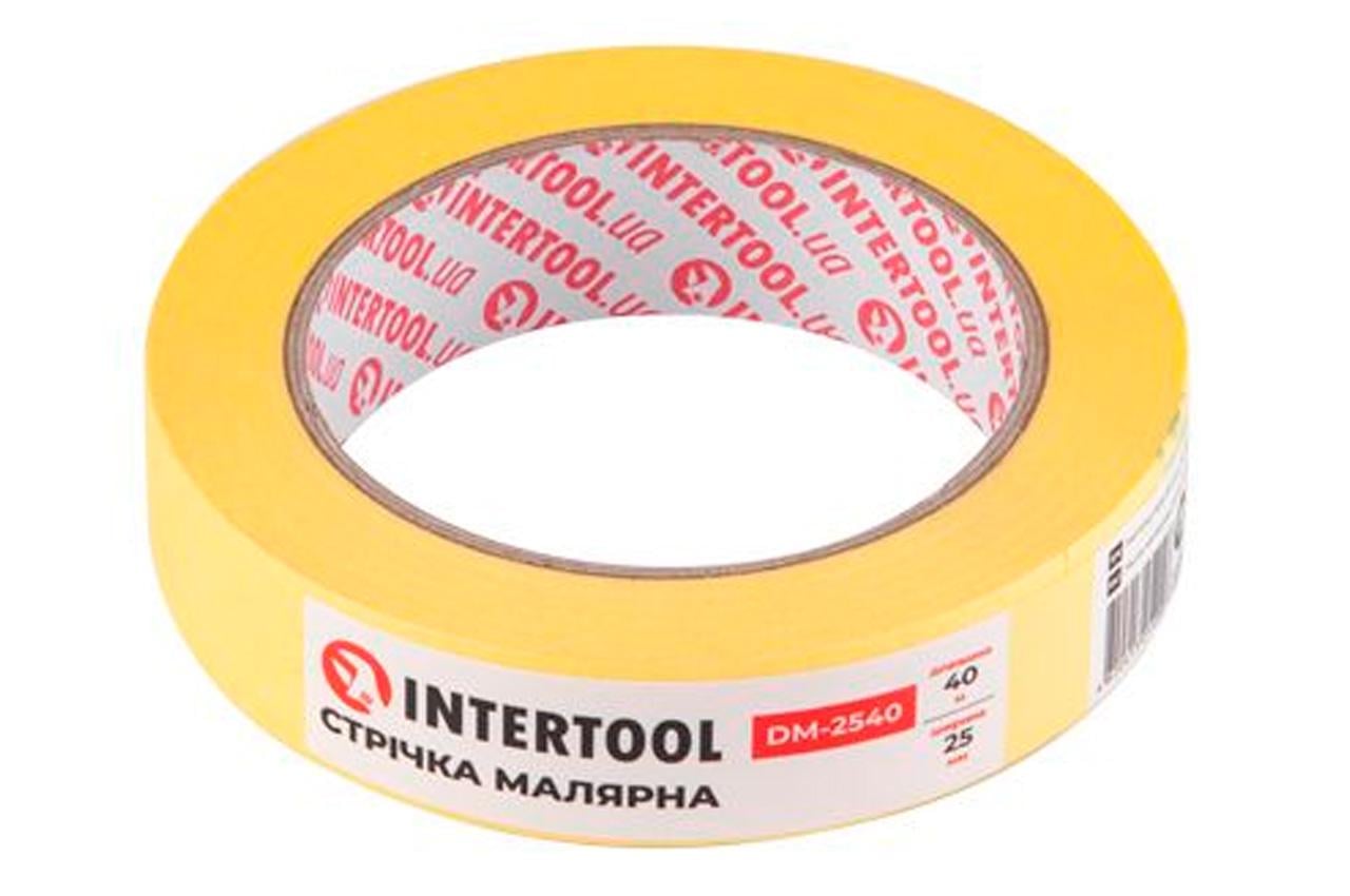 Стрічка малярська Intertool 25 мм х 40 м 9 шт. Жовтий (DM-2540)
