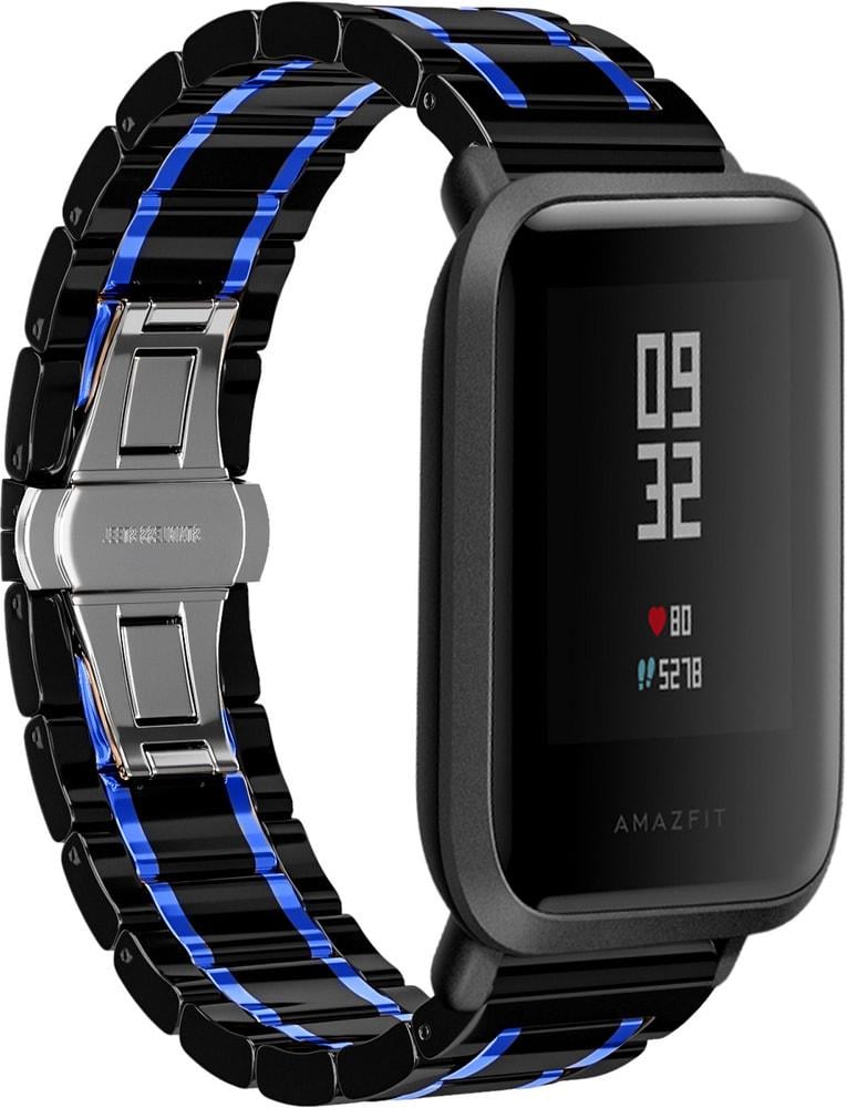 Ремешок керамический Ceramo для Amazfit Bip Black/Blue (28732-43)