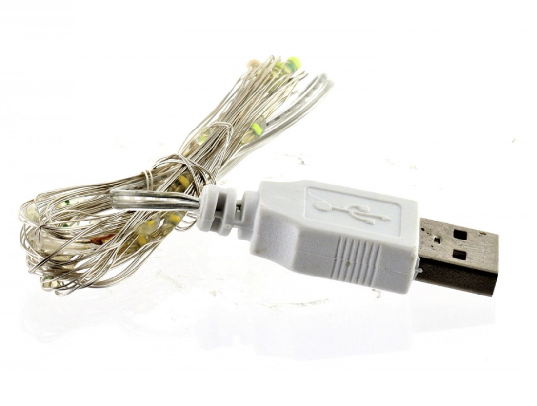 Гирлянда Роса от USB 10 м Тепло-белый (1003) - фото 9