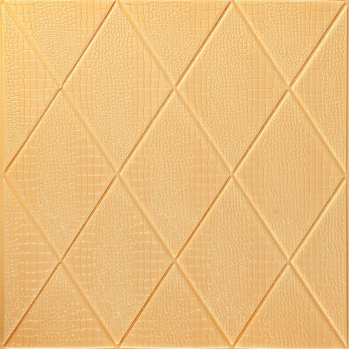 3D-панель самоклеющаяся Ромб под кожу 700х700х5 мм Бежевый (SW-00001881)
