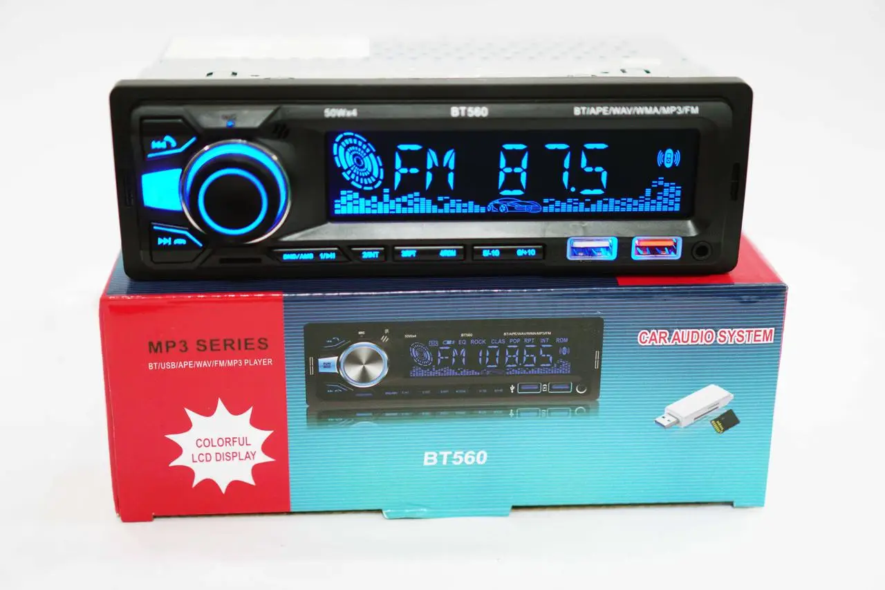 Автомагнитола BT560 2xUSB Bluetooth RGB SD/AUX/FM 4x50W - фото 3