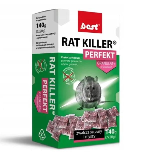 Средство от мышей и крыс Rat Killer Perfekt Granulat 140 г (15447006)