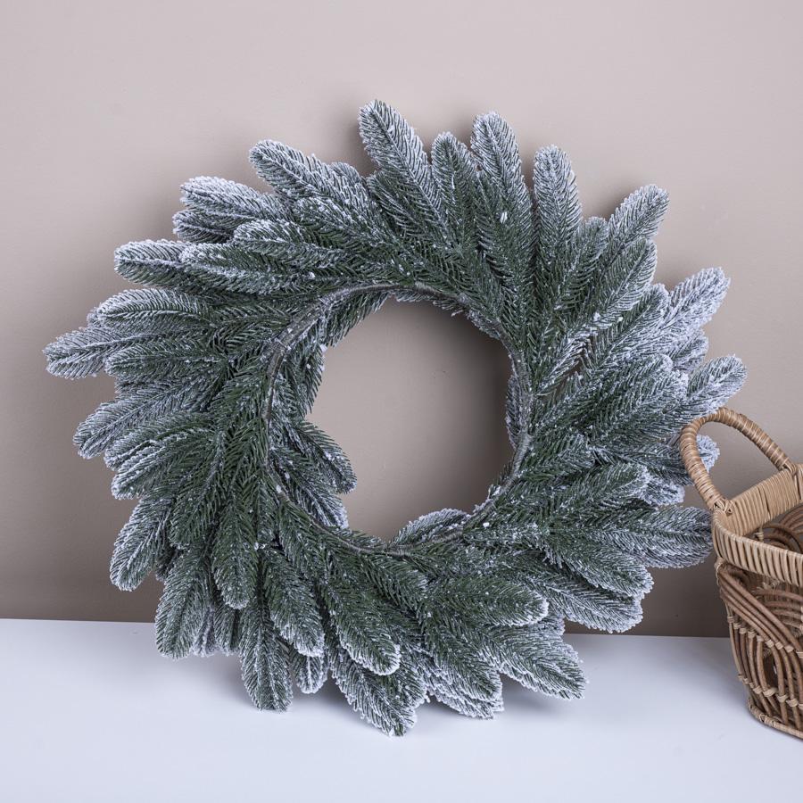 Вінок з ялини преміум засніжений (7339) - фото 2 Вінок з ялини преміум засніжений (7339) - фото 2