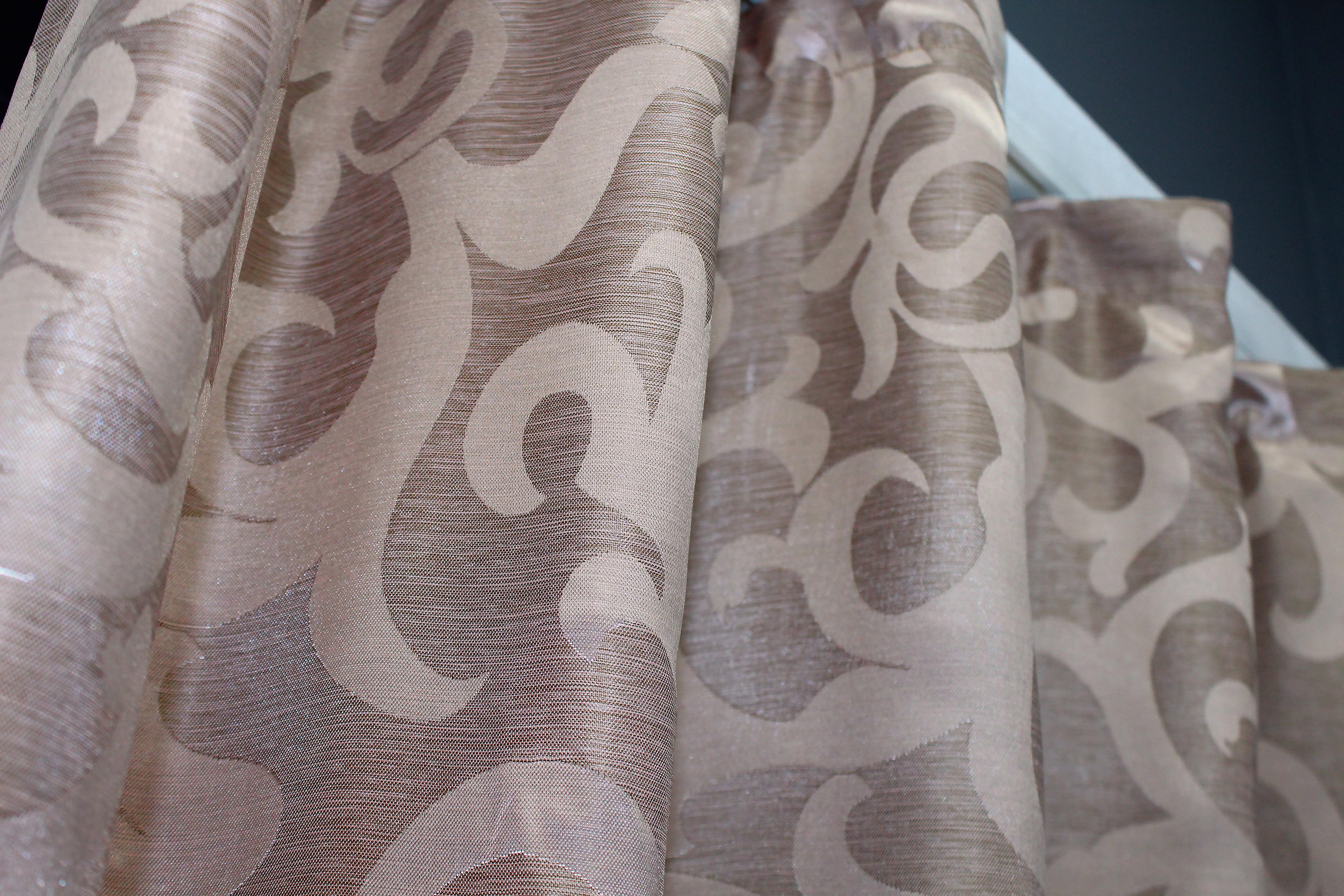 Комплект коротких штор VR-Textil жаккард Вензель № 090ш 130х170 см 2 шт. Пудровый (35-0013) - фото 5