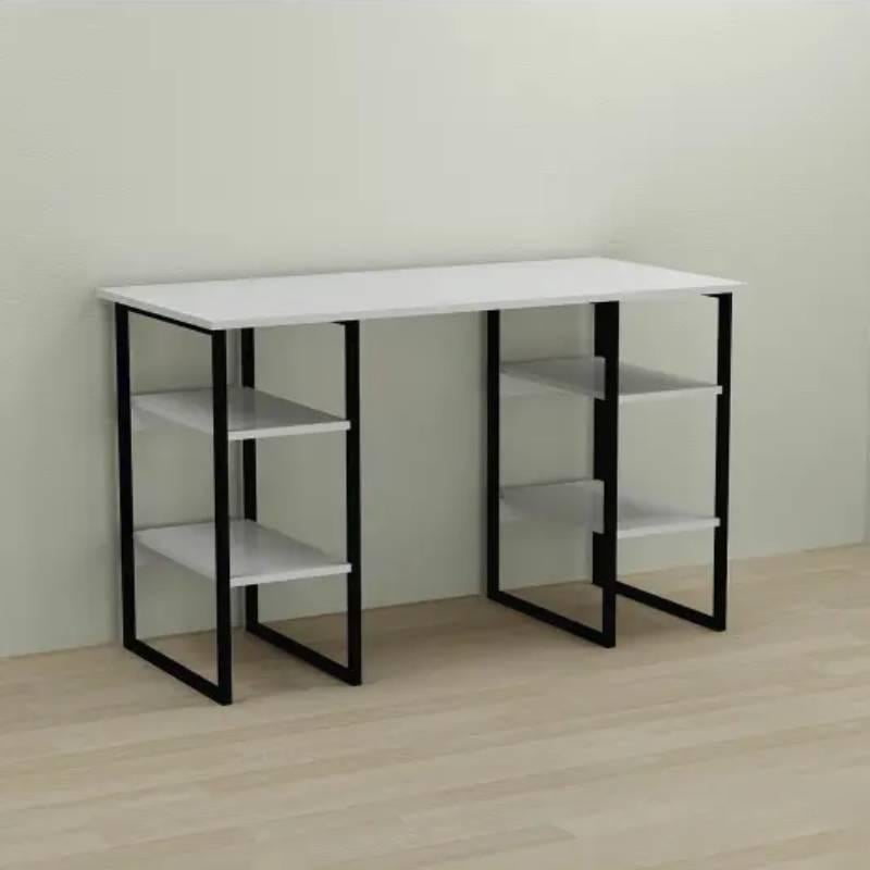 Комп'ютерний стіл Ferrum-decor Карен ДСП 32 мм 75x120x60 см Чорний/Білий (FRD-102045)