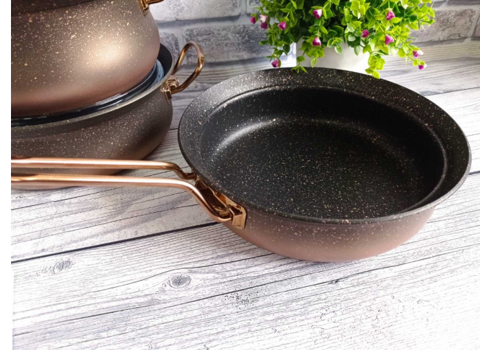 Набір посуду OMS з антипригарним покриттям для індукціі 7 предметів Bronze (3044-ind-bronze) - фото 6 Набір посуду OMS з антипригарним покриттям для індукціі 7 предметів Bronze (3044-ind-bronze) - фото 6