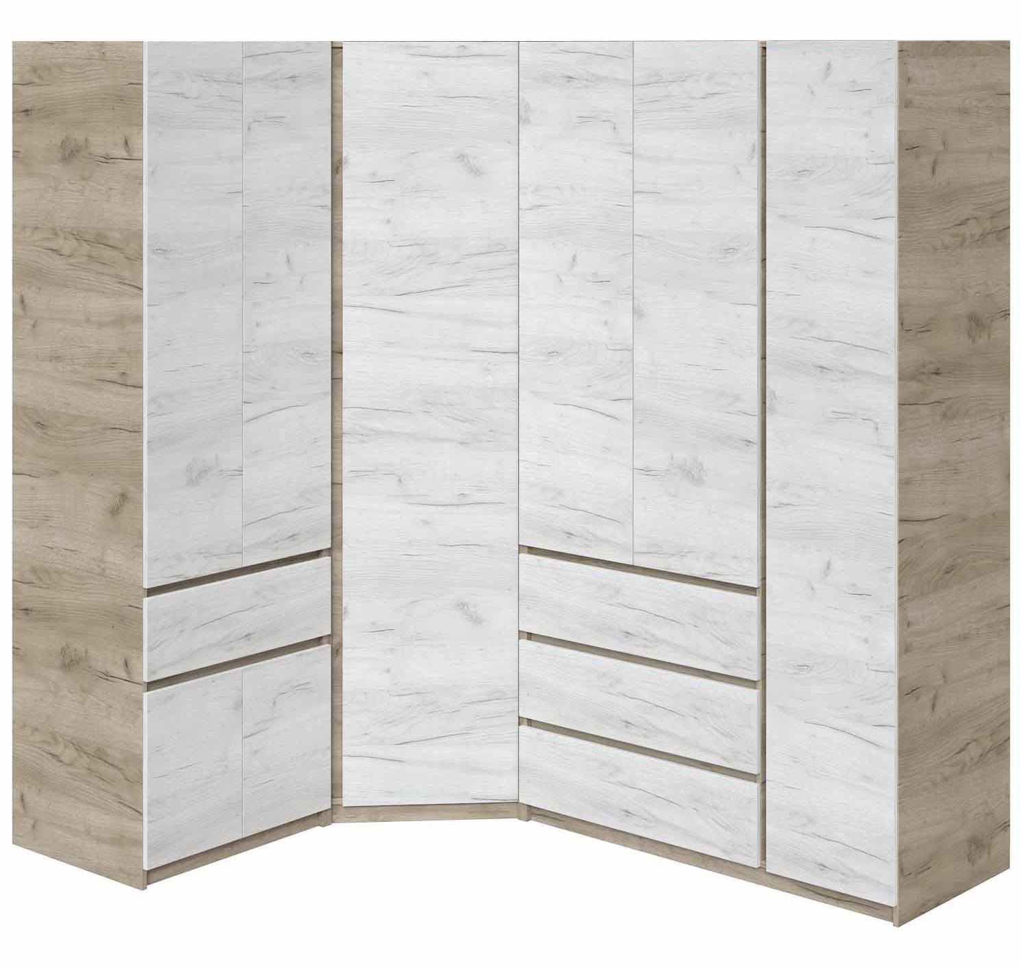 Шафа стінка кутова Майстер Форм Брайт 1450/2050х520х2000 мм Дуб крафт сірий/Дуб крафт білий (32921) - фото 1 Шафа стінка кутова Майстер Форм Брайт 1450/2050х520х2000 мм Дуб крафт сірий/Дуб крафт білий (32921) - фото 1